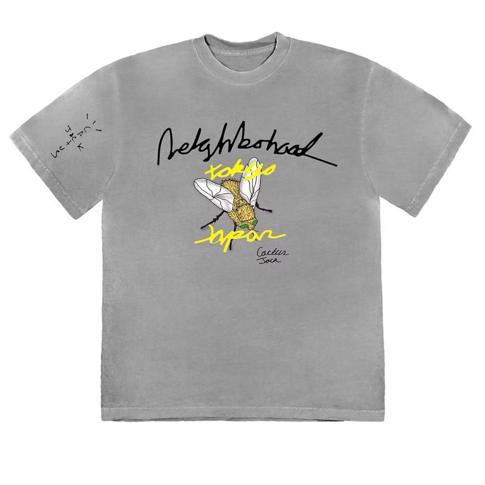 Neighborhood x Cactus Jack Travis Scott Japan Graphic Tee with Yellow Accents
